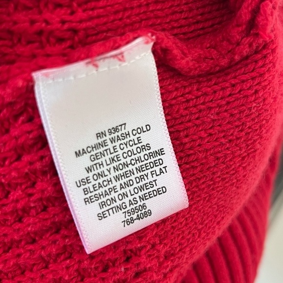 Liz Claiborne Red Sweater, Size Petite Small - Picture 2 of 5